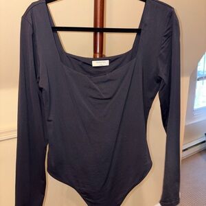 Aritzia Babaton Black Long Sleeve Bodysuit